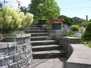 The formal front entry steps